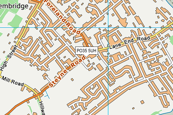PO35 5UH map - OS VectorMap District (Ordnance Survey)