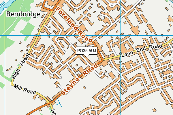 PO35 5UJ map - OS VectorMap District (Ordnance Survey)