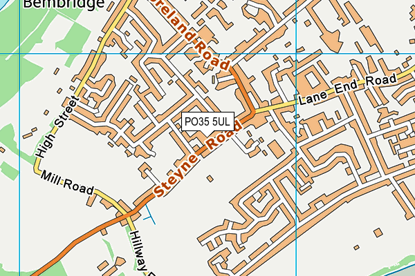 Bembridge Youth & Community Centre map (PO35 5UL) - OS VectorMap District (Ordnance Survey)