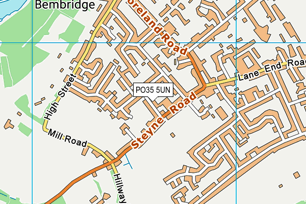 PO35 5UN map - OS VectorMap District (Ordnance Survey)