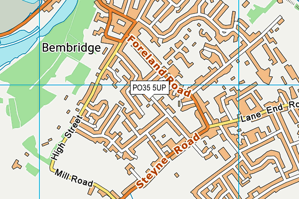 PO35 5UP map - OS VectorMap District (Ordnance Survey)