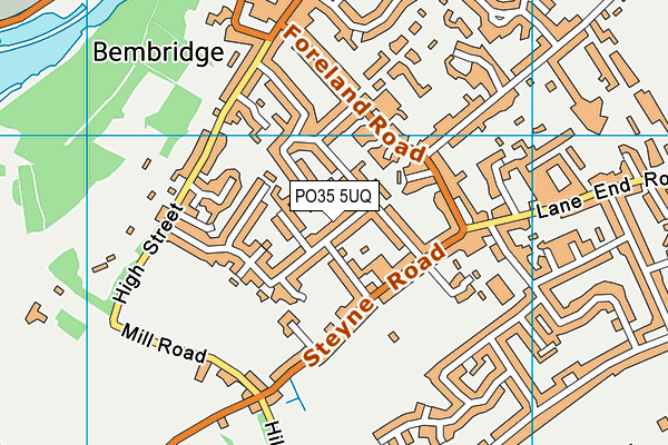 PO35 5UQ map - OS VectorMap District (Ordnance Survey)