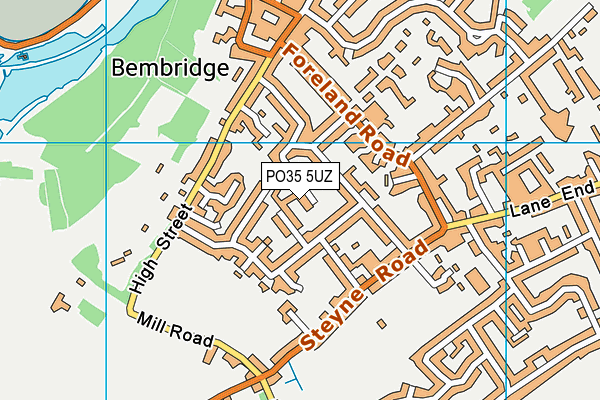 PO35 5UZ map - OS VectorMap District (Ordnance Survey)