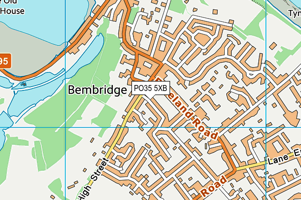 PO35 5XB map - OS VectorMap District (Ordnance Survey)