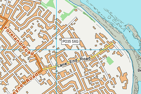 PO35 5XG map - OS VectorMap District (Ordnance Survey)