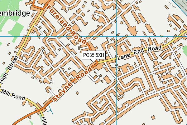 PO35 5XH map - OS VectorMap District (Ordnance Survey)