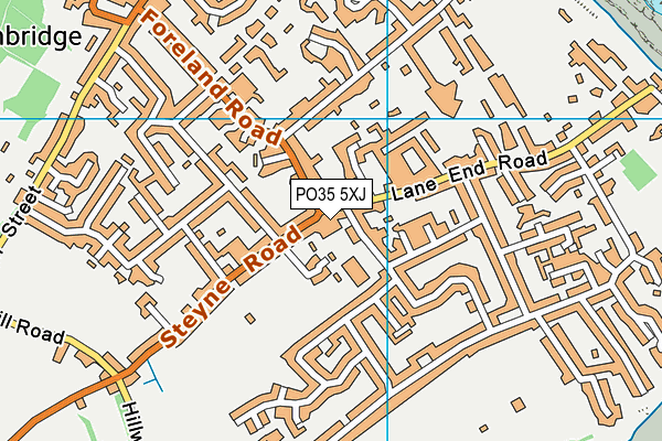 PO35 5XJ map - OS VectorMap District (Ordnance Survey)
