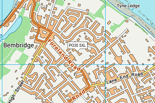 PO35 5XL map - OS VectorMap District (Ordnance Survey)