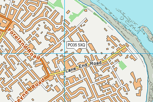 PO35 5XQ map - OS VectorMap District (Ordnance Survey)