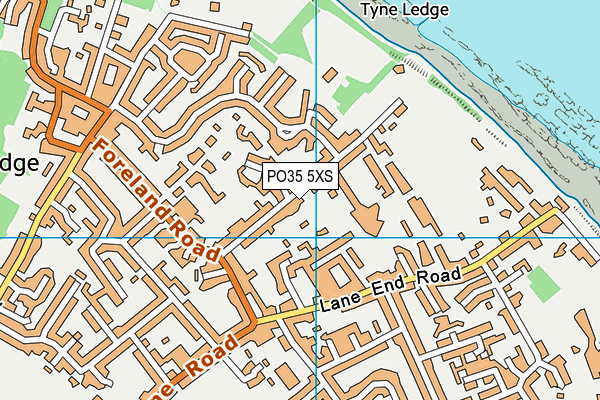 PO35 5XS map - OS VectorMap District (Ordnance Survey)