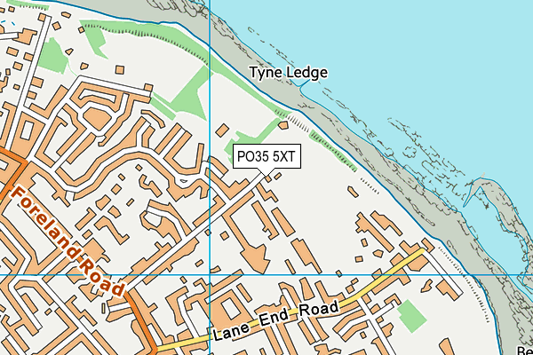 PO35 5XT map - OS VectorMap District (Ordnance Survey)