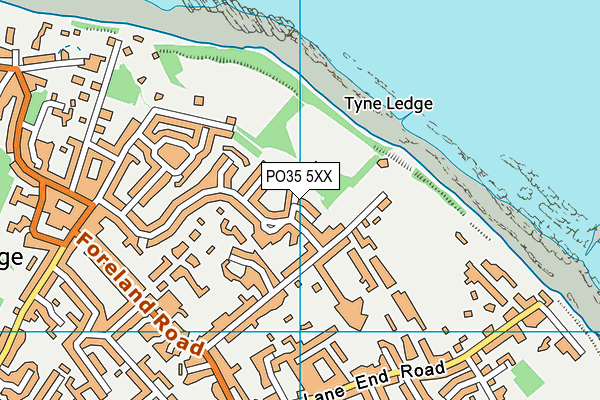 PO35 5XX map - OS VectorMap District (Ordnance Survey)