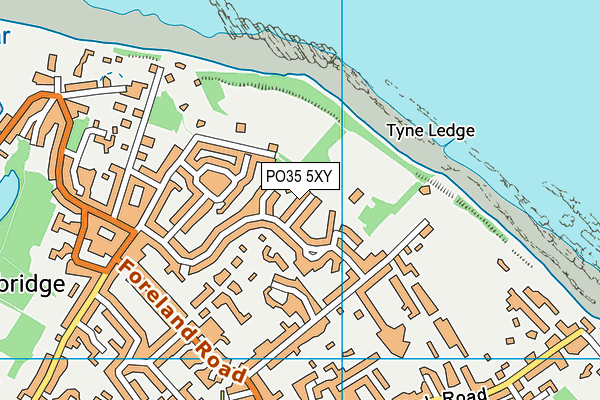 PO35 5XY map - OS VectorMap District (Ordnance Survey)