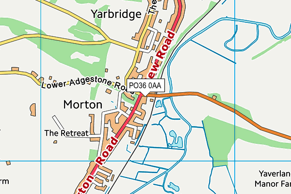 PO36 0AA map - OS VectorMap District (Ordnance Survey)