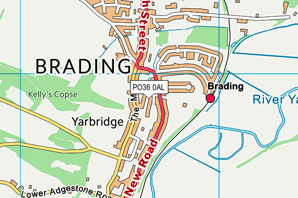 PO36 0AL map - OS VectorMap District (Ordnance Survey)