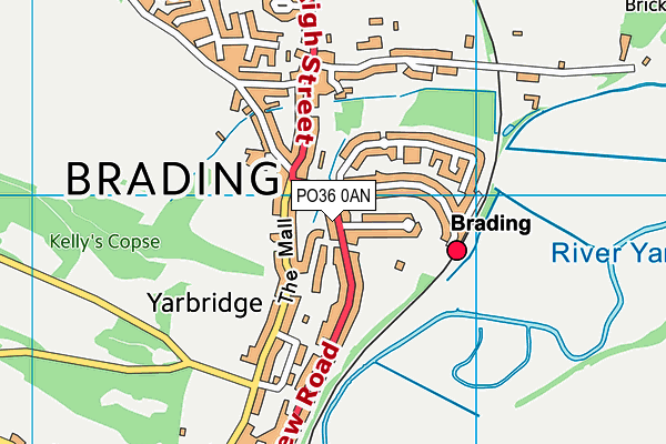 PO36 0AN map - OS VectorMap District (Ordnance Survey)