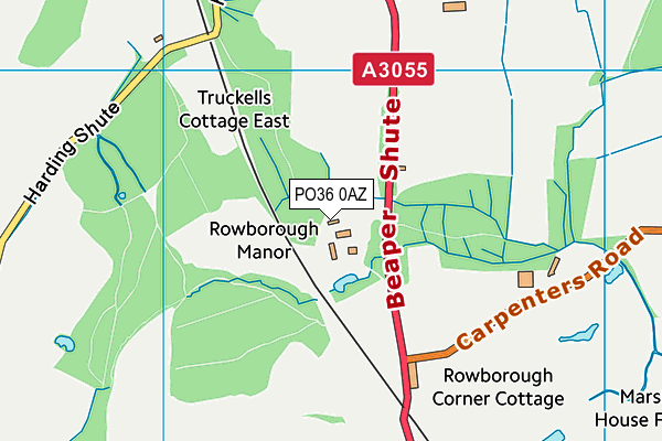 PO36 0AZ map - OS VectorMap District (Ordnance Survey)