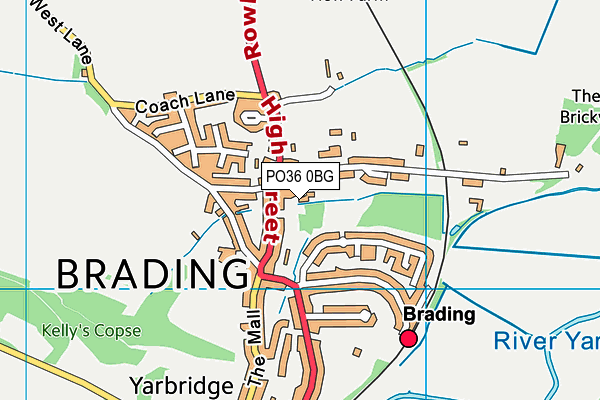 PO36 0BG map - OS VectorMap District (Ordnance Survey)