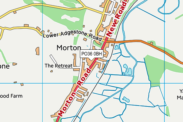 PO36 0BH map - OS VectorMap District (Ordnance Survey)