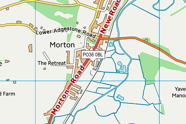 PO36 0BL map - OS VectorMap District (Ordnance Survey)