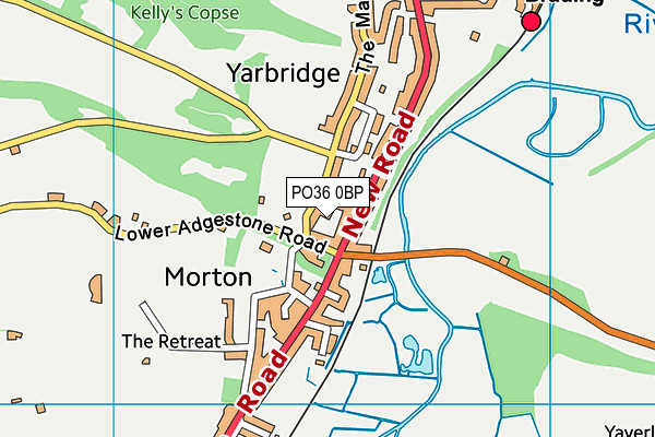 PO36 0BP map - OS VectorMap District (Ordnance Survey)