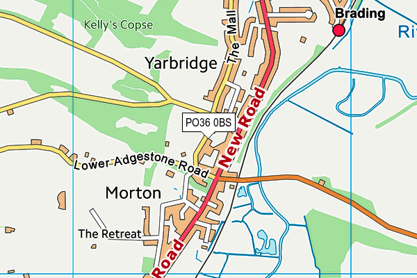 PO36 0BS map - OS VectorMap District (Ordnance Survey)