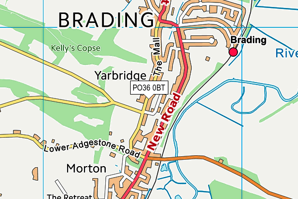 PO36 0BT map - OS VectorMap District (Ordnance Survey)