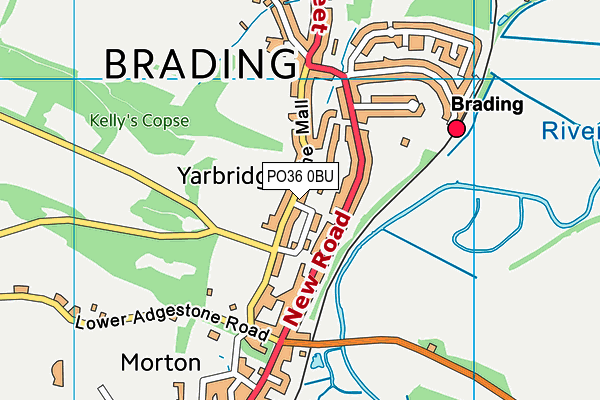 PO36 0BU map - OS VectorMap District (Ordnance Survey)