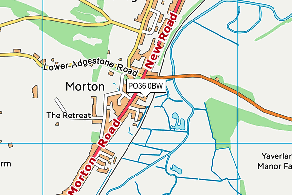 PO36 0BW map - OS VectorMap District (Ordnance Survey)