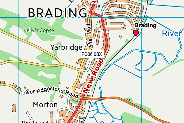 PO36 0BX map - OS VectorMap District (Ordnance Survey)