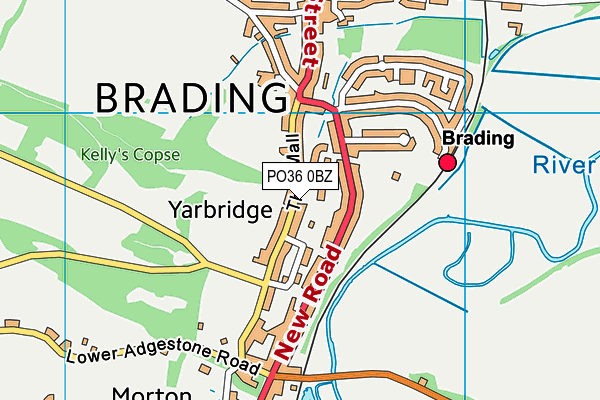 PO36 0BZ map - OS VectorMap District (Ordnance Survey)