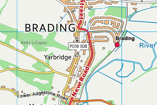 PO36 0DB map - OS VectorMap District (Ordnance Survey)