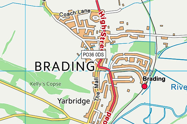 Brading Church of England Controlled Primary School map (PO36 0DS) - OS VectorMap District (Ordnance Survey)