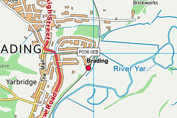 PO36 0EB map - OS VectorMap District (Ordnance Survey)