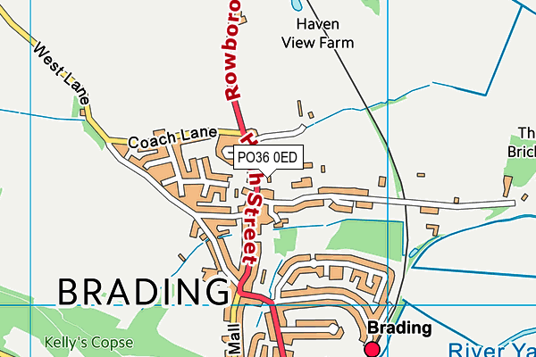 PO36 0ED map - OS VectorMap District (Ordnance Survey)