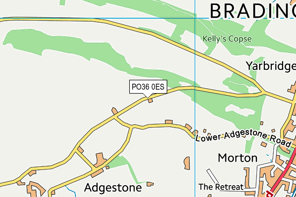 PO36 0ES map - OS VectorMap District (Ordnance Survey)