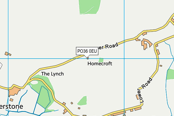 PO36 0EU map - OS VectorMap District (Ordnance Survey)