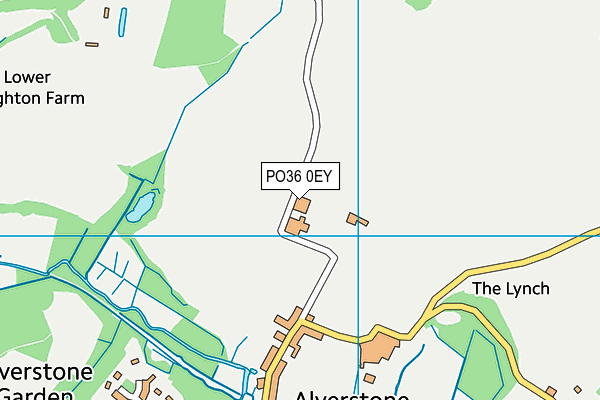 PO36 0EY map - OS VectorMap District (Ordnance Survey)