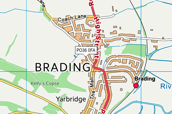 PO36 0FA map - OS VectorMap District (Ordnance Survey)