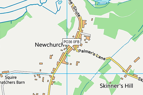 PO36 0FB map - OS VectorMap District (Ordnance Survey)