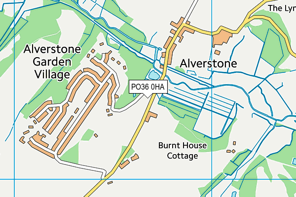 PO36 0HA map - OS VectorMap District (Ordnance Survey)