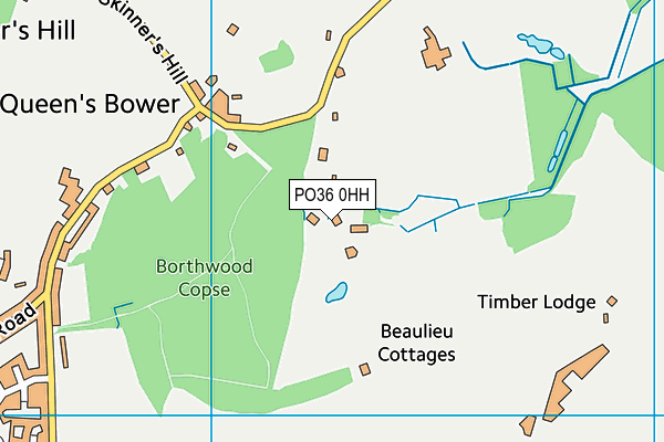 PO36 0HH map - OS VectorMap District (Ordnance Survey)