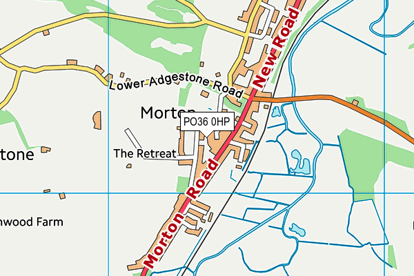 PO36 0HP map - OS VectorMap District (Ordnance Survey)