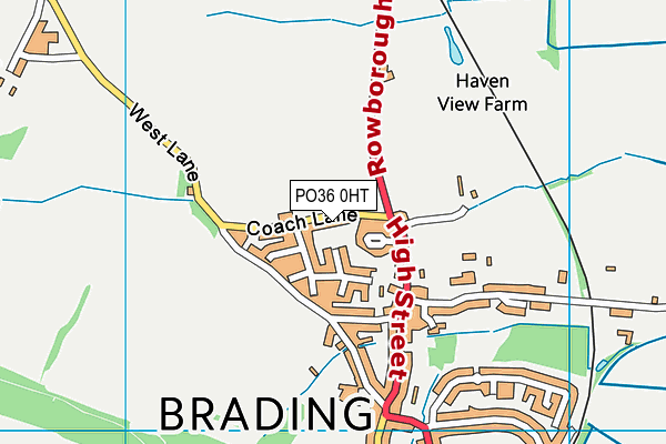 PO36 0HT map - OS VectorMap District (Ordnance Survey)