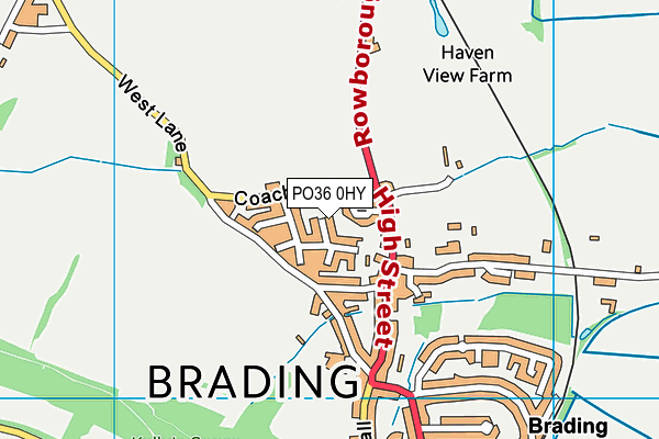 PO36 0HY map - OS VectorMap District (Ordnance Survey)