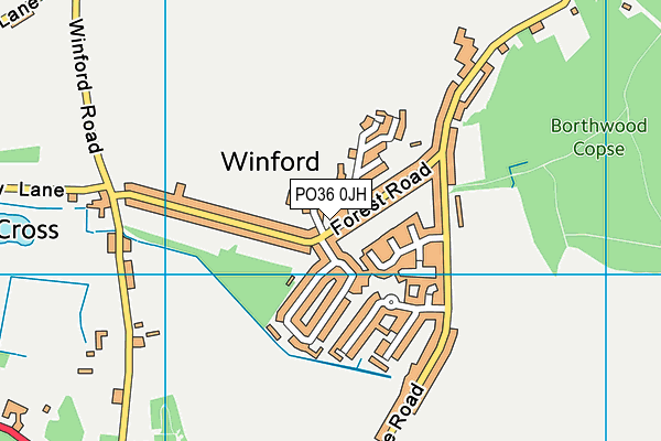 PO36 0JH map - OS VectorMap District (Ordnance Survey)