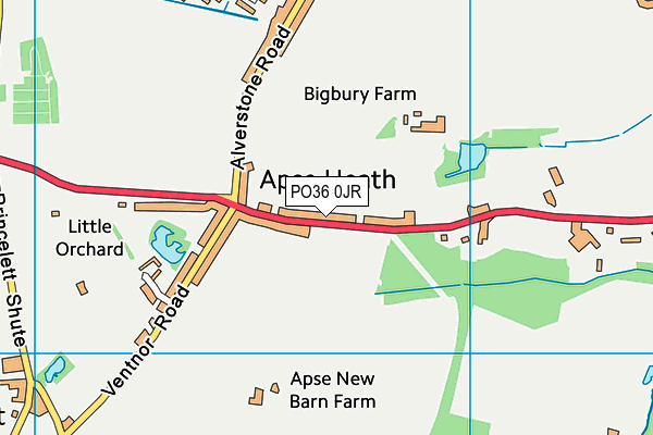 PO36 0JR map - OS VectorMap District (Ordnance Survey)