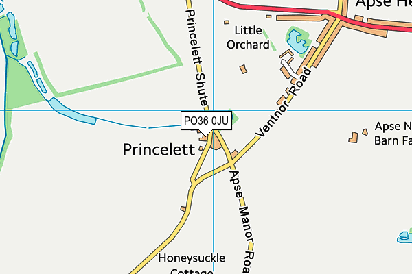 PO36 0JU map - OS VectorMap District (Ordnance Survey)