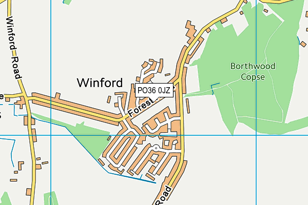 PO36 0JZ map - OS VectorMap District (Ordnance Survey)