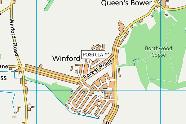 PO36 0LA map - OS VectorMap District (Ordnance Survey)